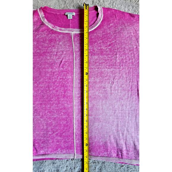 Sundance Ribbed Hem Sweater Short Sleeve, 100% Cotton, Split Hem, Womens Sz XL - Picture 7 of 7